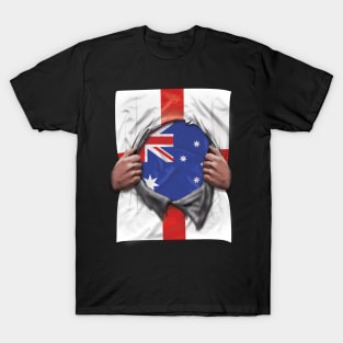 Australia Flag English Flag Ripped - Gift for English From Australia T-Shirt